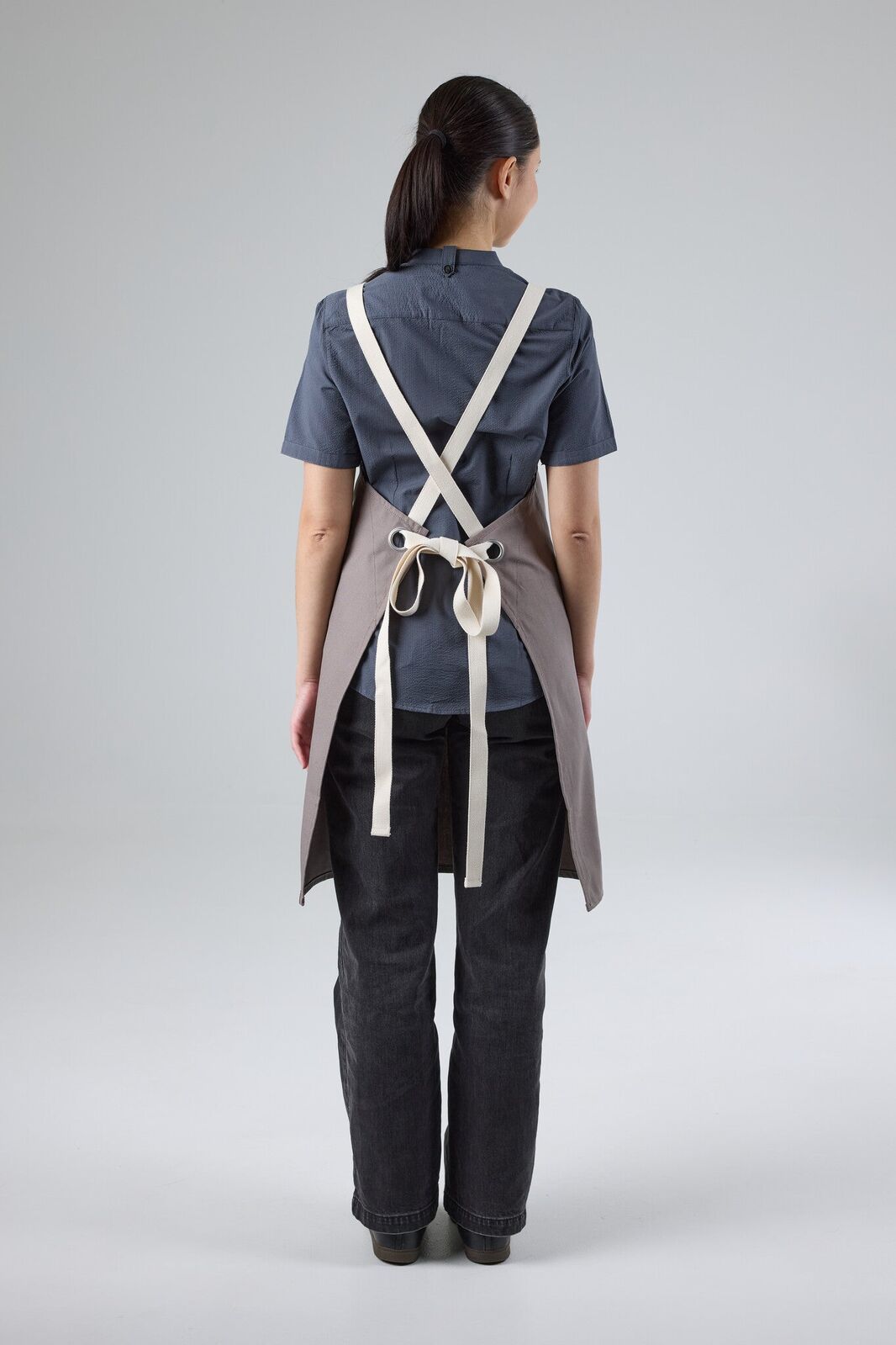 Chef Works Byron Canvas Cross Back Apron Grey