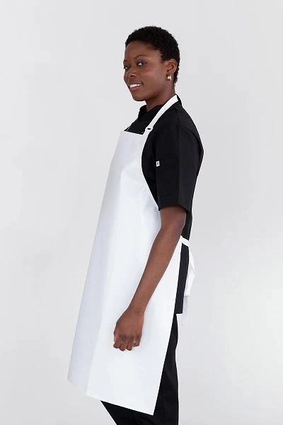 AUSSIE CHEF PVC BIB APRON WHITE 70cm x 86cm