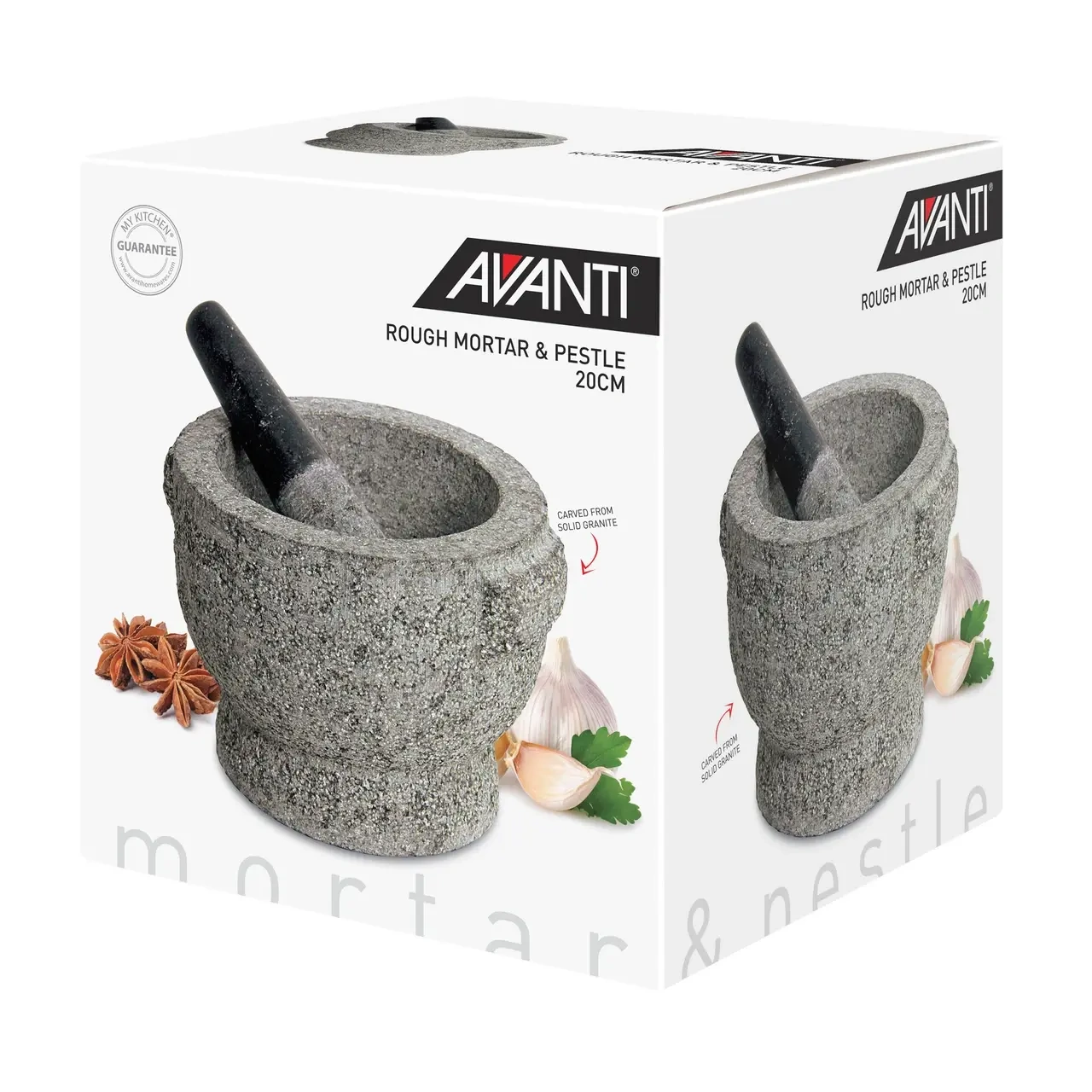 AVANTI ROUGH MORTAR & PESTLE GREEN 20cm