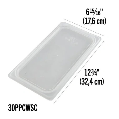 CAMBRO 1/3 GN  SEAL COVER 32.5cm x 17.5cm TRANSLUCENT