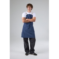 CHEF WORKS BYRON CANVAS CROSS BACK APRON NAVY