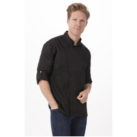 CHEF WORKS MENS HARTFORD BLACK ZIPPER JACKET