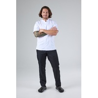 CHEF WORKS MENS SPRINGFIELD WHITE ZIPPER JACKET