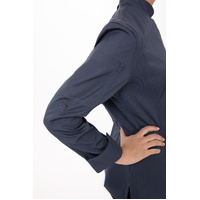 CHEF WORKS LADIES HARTFORD BLUE ZIPPER JACKET