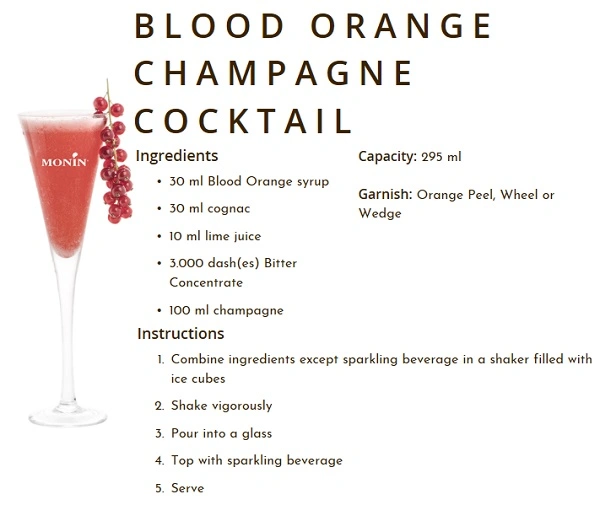MONIN NON-ALCOHOLIC SYRUP, 700ml, BLOOD ORANGE