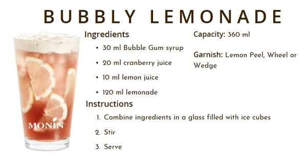 MONIN NON-ALCOHOLIC SYRUP, 700mL, BUBBLEGUM