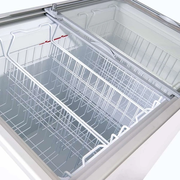 BROMIC FLAT GLASS TOP CHEST FREEZER 296 LITRE