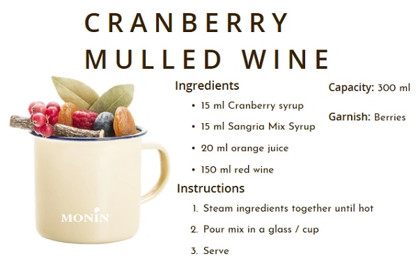 MONIN NON-ALCOHOLIC SYRUP, 700ml, CRANBERRY 