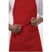 CHEF WORKS RED BUTCHER BIB APRON