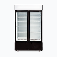 BROMIC 2 DOOR UPRIGHT DISPLAY FRIDGE BLACK 960LTR