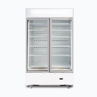 BROMIC 2 DOOR UPRIGHT DISPLAY FRIDGE WHITE 960LTR