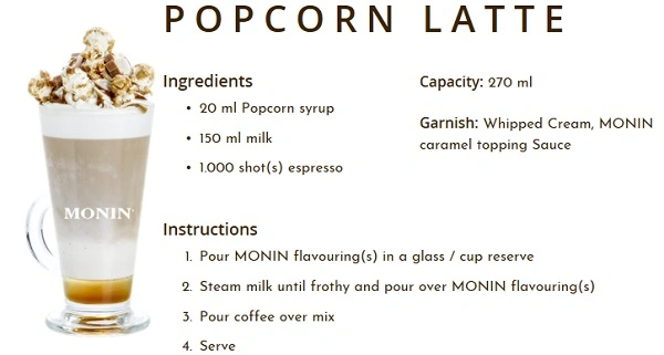 MONIN NON-ALCOHOLIC SYRUP, 700ml, POPCORN
