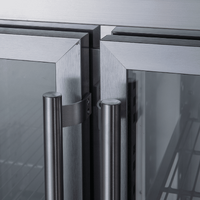 EXQUISITE UNDERBENCH 2 DOOR GLASS FRIDGE 314 LTR