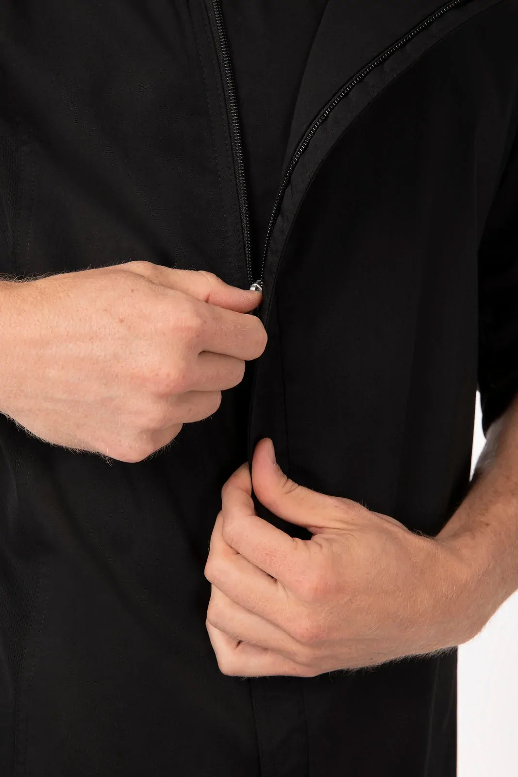 Chef Works Mens Hartford Black Zipper Jacket XS