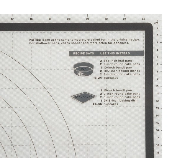 TOVOLO TRUEBAKE" SILICONE PASTRY MAT 63.5cm x 45.5cm "