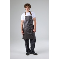CHEF WORKS BOULDER BIB APRON BLACK / BROWN