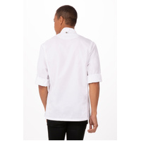 CHEF WORKS MENS HARTFORD WHITE ZIPPER JACKET