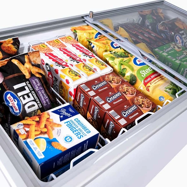 BROMIC FLAT GLASS TOP CHEST FREEZER 492 LITRE