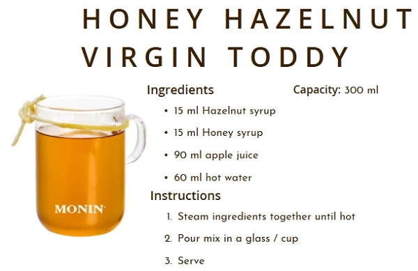 MONIN NON-ALCOHOLIC SYRUP, 1LTR P.E.T, HAZELNUT