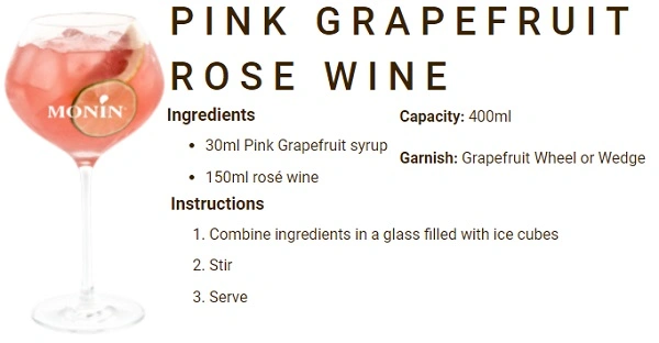 MONIN NON-ALCOHOLIC SYRUP, 700ml, PINK GRAPEFRUIT