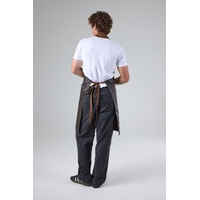 CHEF WORKS BOULDER BIB APRON BLACK / BROWN