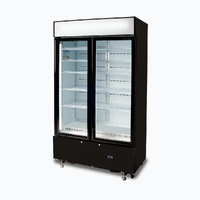 BROMIC 2 DOOR UPRIGHT DISPLAY FRIDGE BLACK 960LTR
