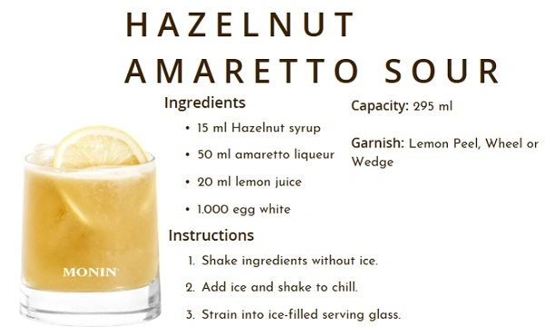 MONIN NON-ALCOHOLIC SYRUP, 1LTR P.E.T, HAZELNUT