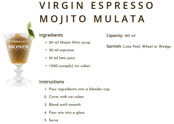 MONIN NON-ALCOHOLIC SYRUP, 700ml, MOJITO MINT