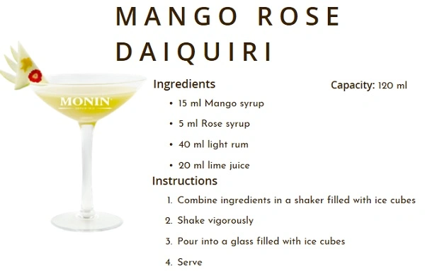 MONIN NON-ALCOHOLIC SYRUP, 700ml, ROSE