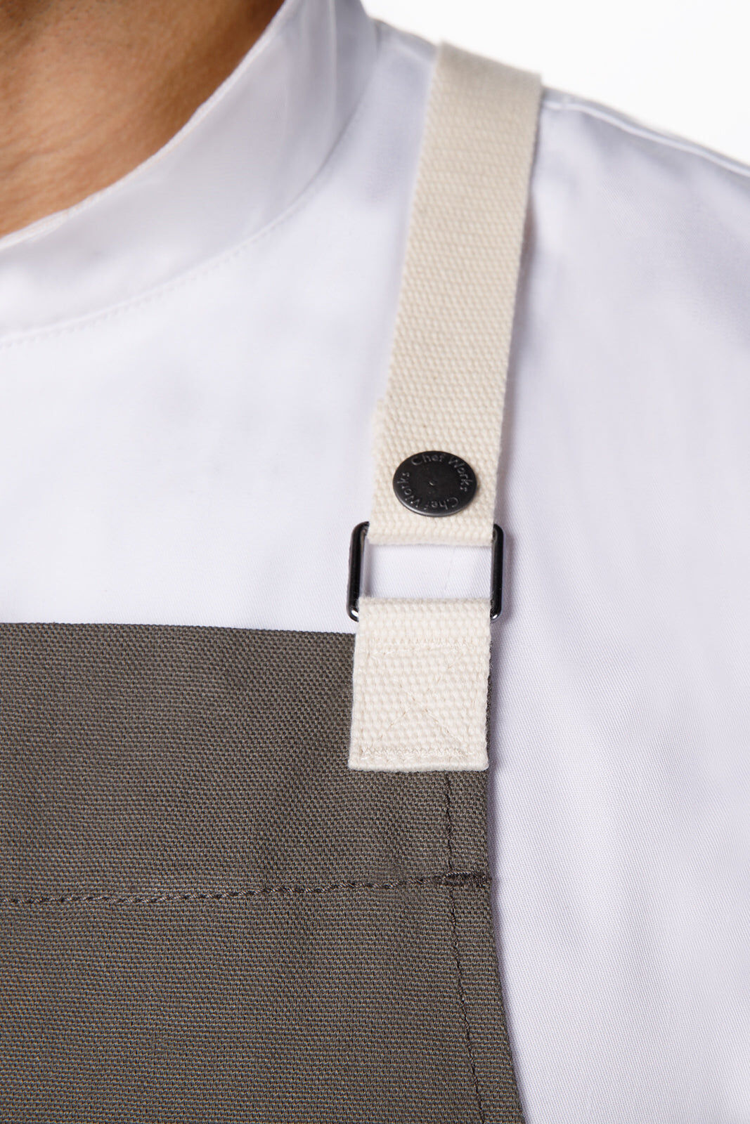 Chef Works Byron Canvas Cross Back Apron Grey