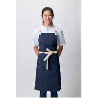 CHEF WORKS BYRON CANVAS CROSS BACK APRON NAVY