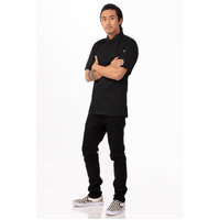 CHEF WORKS MENS SPRINGFIELD BLACK ZIPPER JACKET