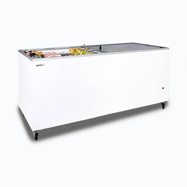 BROMIC FLAT GLASS TOP CHEST FREEZER 675 LITRE