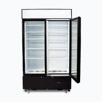 BROMIC 2 DOOR UPRIGHT DISPLAY FRIDGE BLACK 960LTR