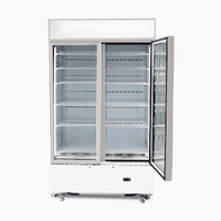 BROMIC 2 DOOR UPRIGHT DISPLAY FRIDGE WHITE 960LTR