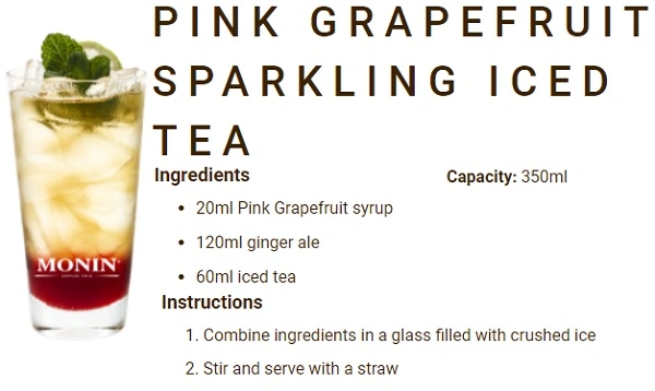 MONIN NON-ALCOHOLIC SYRUP, 700ml, PINK GRAPEFRUIT