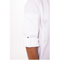 CHEF WORKS MENS HARTFORD WHITE ZIPPER JACKET