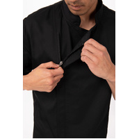 CHEF WORKS MENS SPRINGFIELD BLACK ZIPPER JACKET