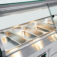 THERMASTER HEATED FOOD DISPLAY WITH GLASS CANOPY