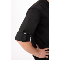 CHEF WORKS MENS HARTFORD BLACK ZIPPER JACKET