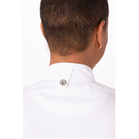 CHEF WORKS MENS HARTFORD WHITE ZIPPER JACKET