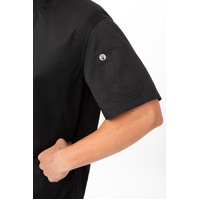 CHEF WORKS MENS SPRINGFIELD BLACK ZIPPER JACKET