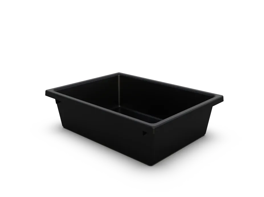 13L Food Safe Storage Crate | Commercial Food Grade Crate [Colour: Black]