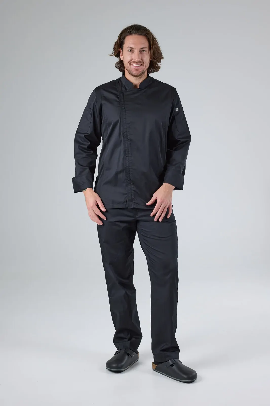 Chef Works Mens Hartford Black Zipper Jacket XS