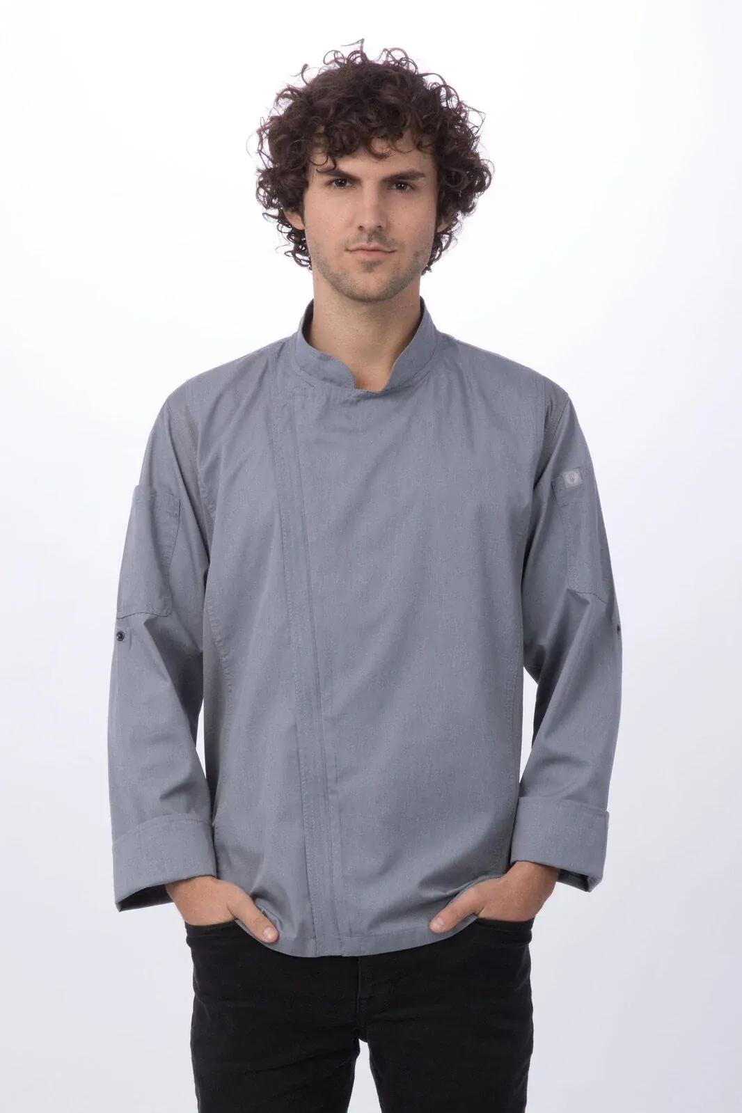 Chef Works Mens Hartford Grey Zipper Jacket M