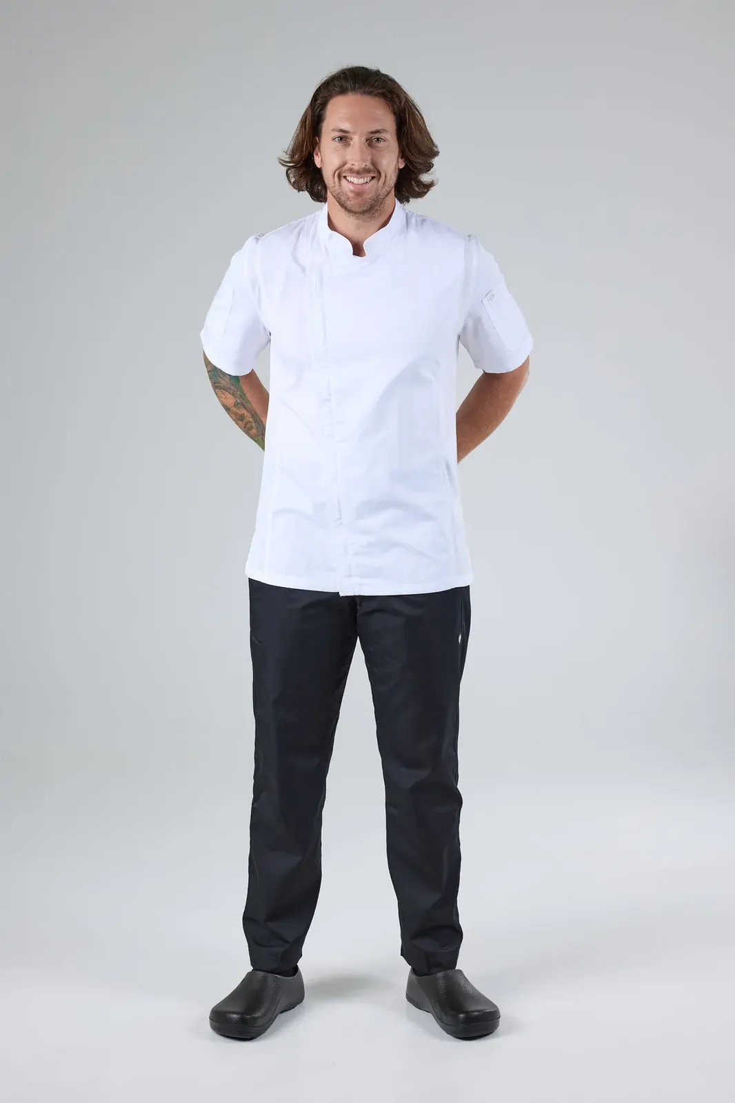 Chef Works Mens Springfield White Zipper Jacket XS