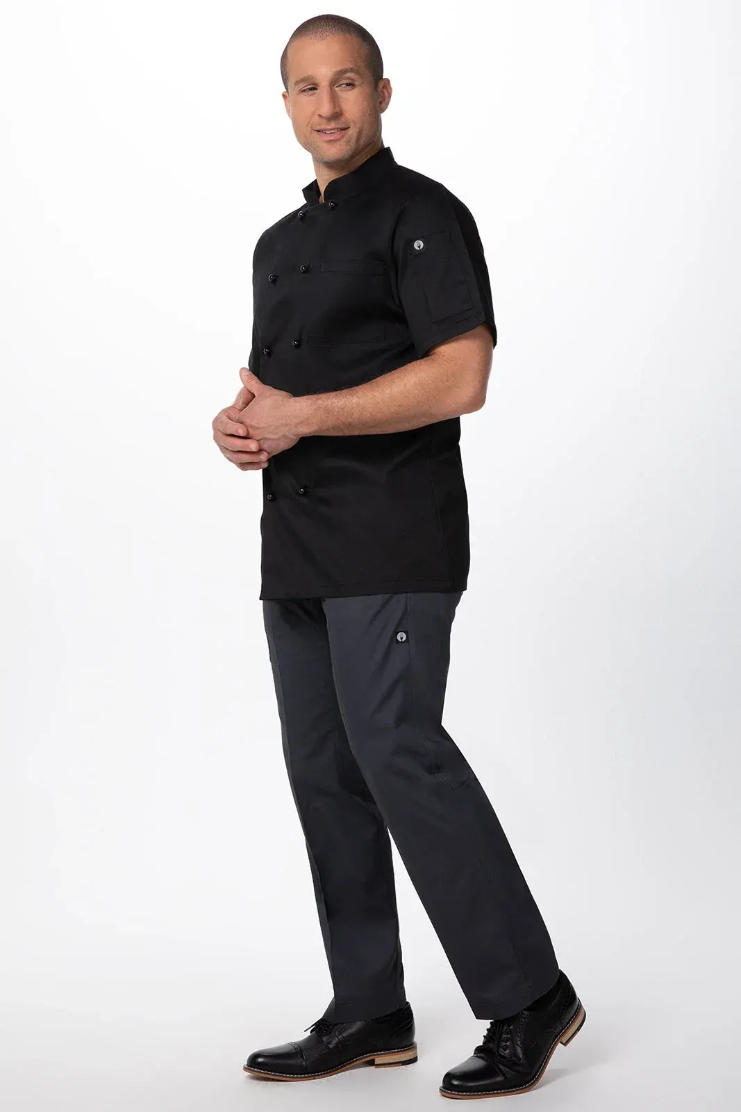 Chef Works Canberra Blk S/S Jacket XS