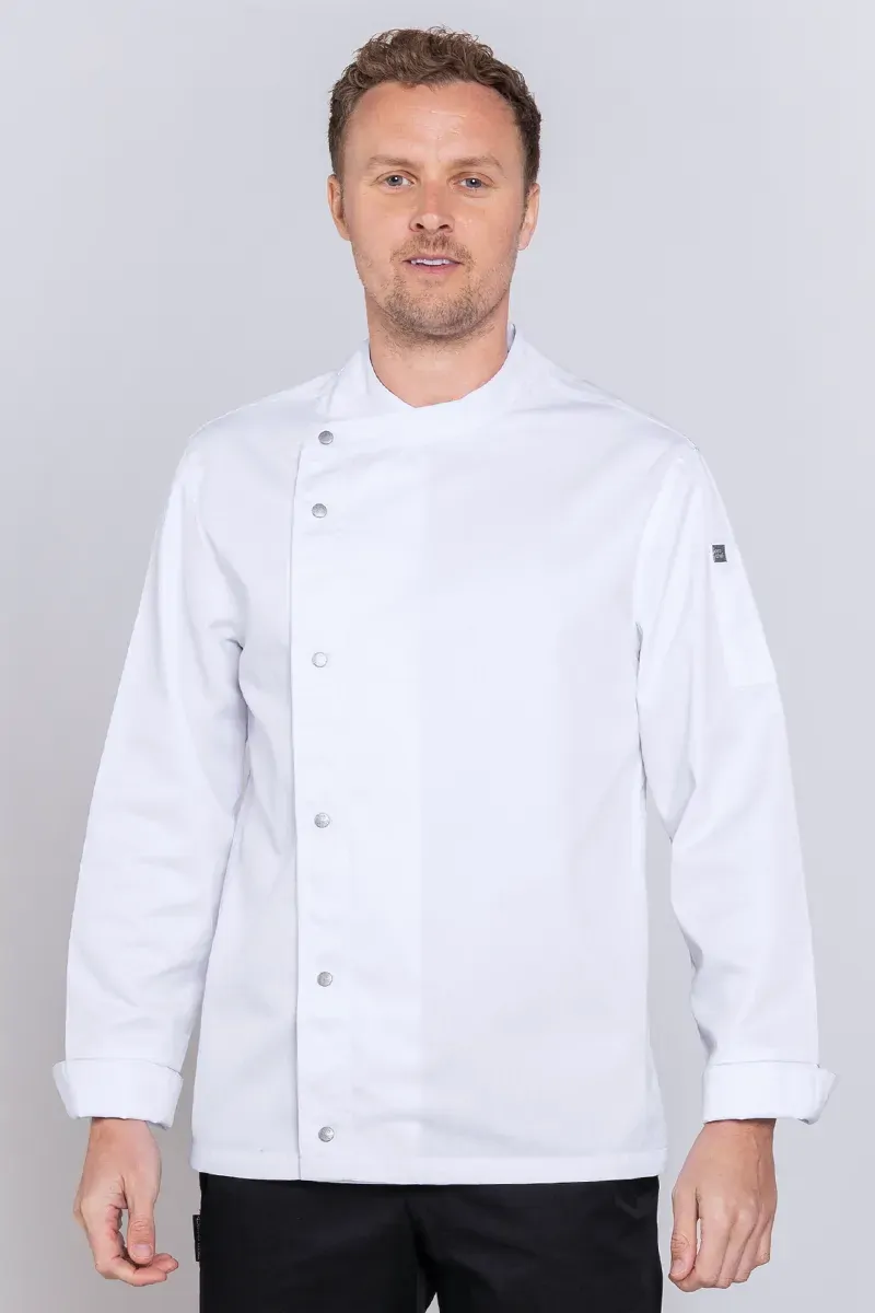 PRO CHEF MODERN TUNIC TOP L/S WHITE SM