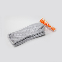 KK HEAT RESISTANT OVEN GLOVES SILVER LARGE (PAIR)