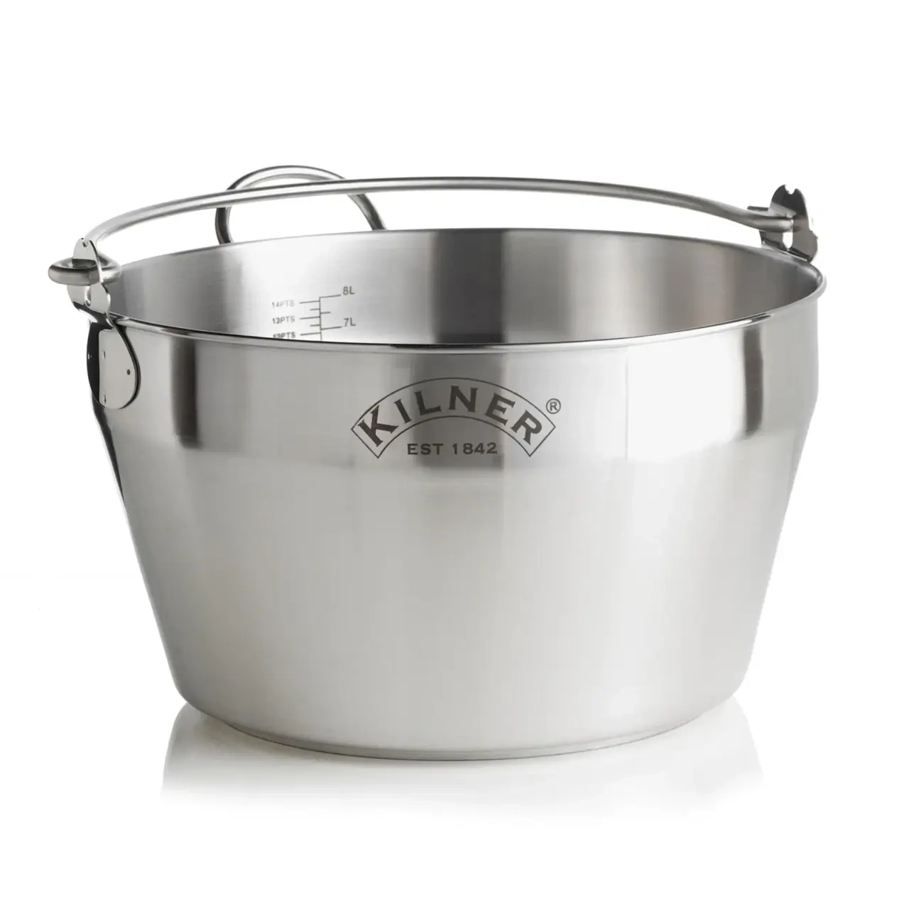 KILNER ORIGINAL STAINLESS STEEL JAM PAN 8 LITRE